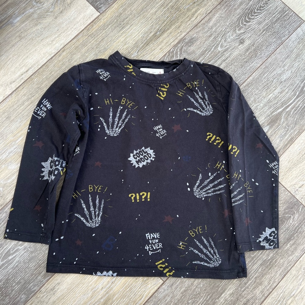 Zara kids skeleton long sleeves T-SHIRT